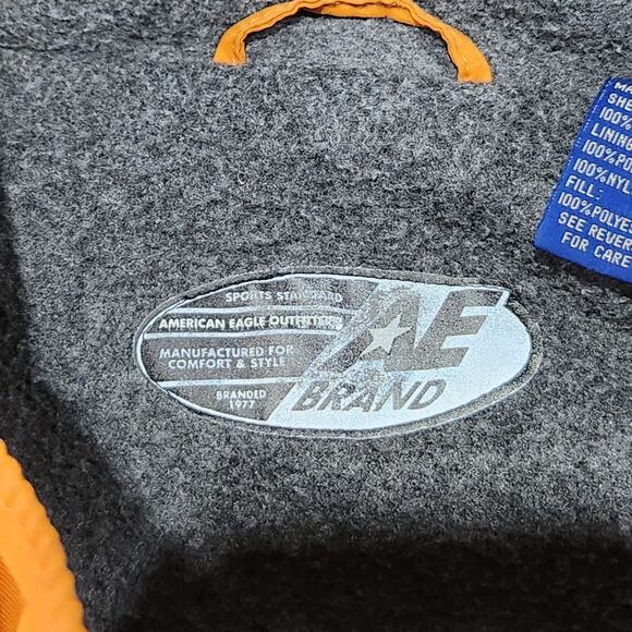 VTG American Eagle AE Performance Mens L Large Fleece Lined Anorak Windbreaker - Picture 7 of 16